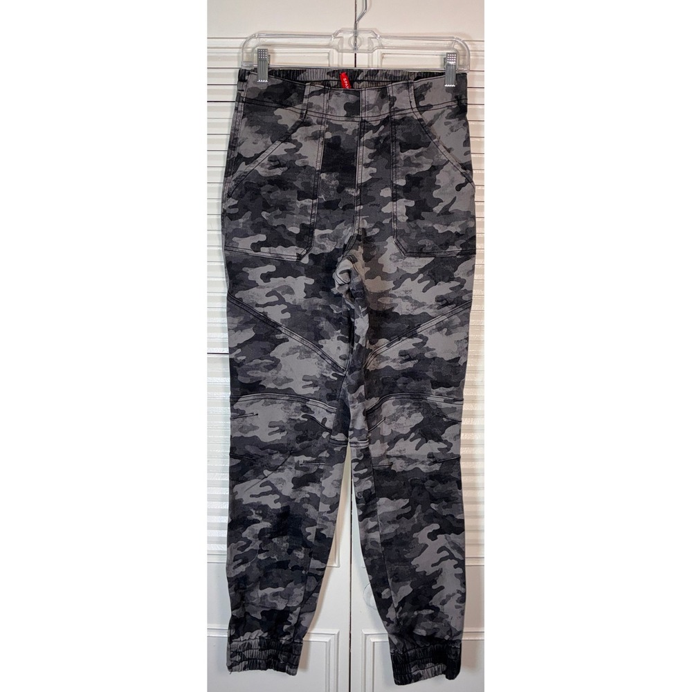 Spanx Stretch Twill Cargo Jogger Camo Ankle Zip‎ Pants 20319R Size M